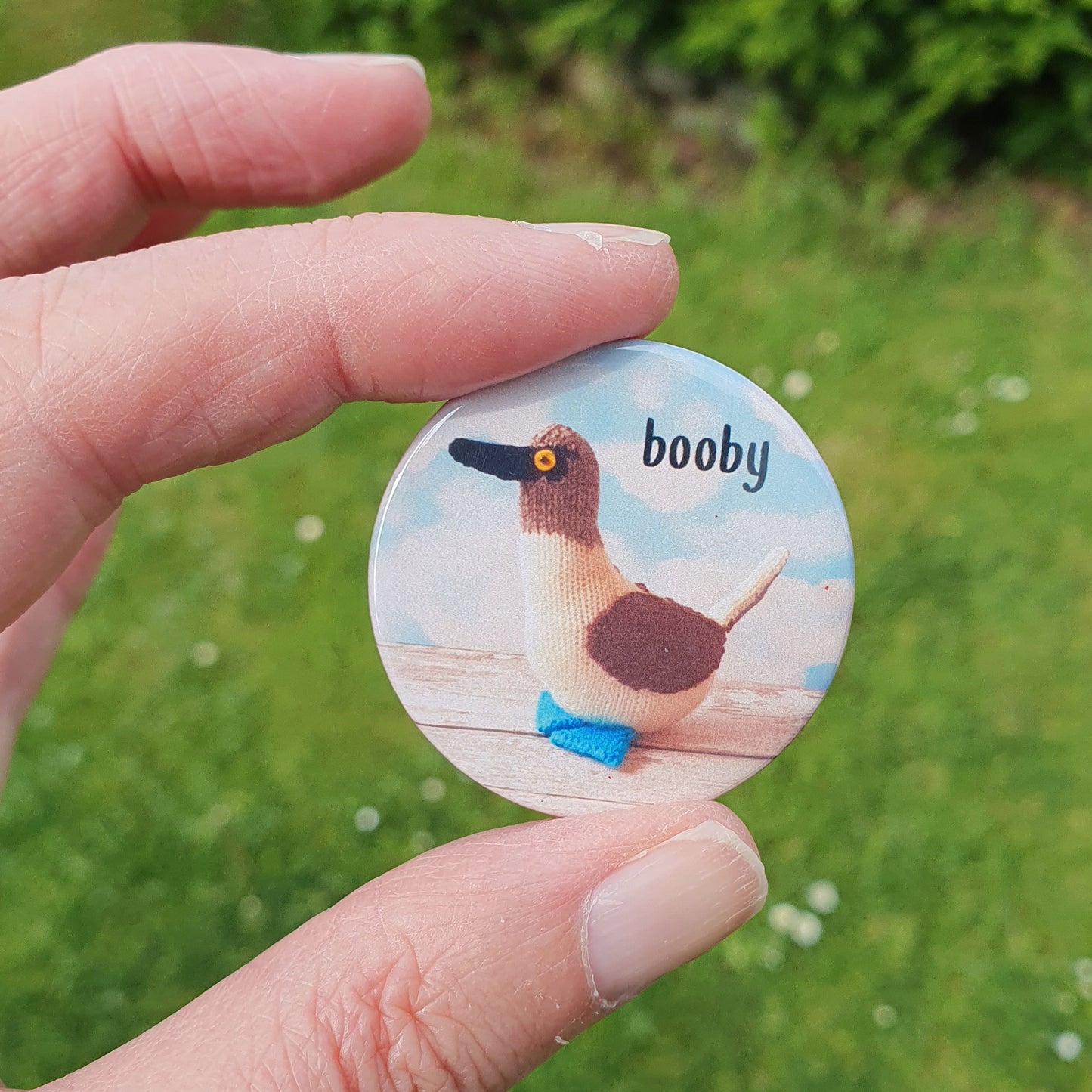 blue footed booby badge